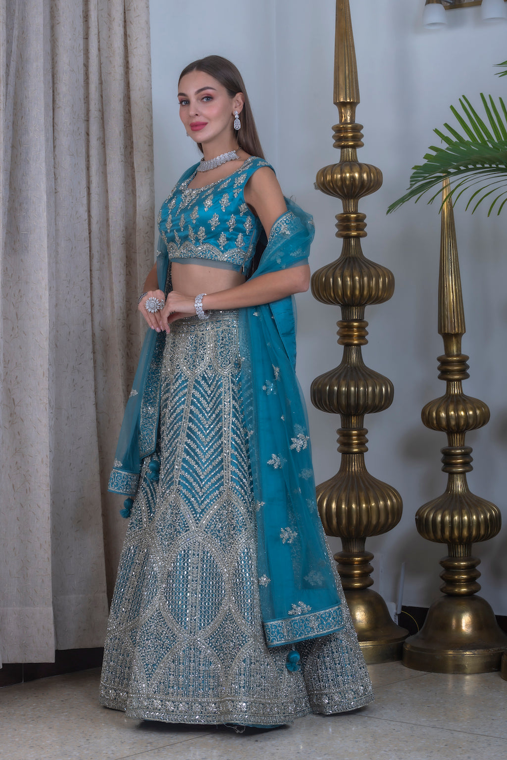 Turquoise Lehenga