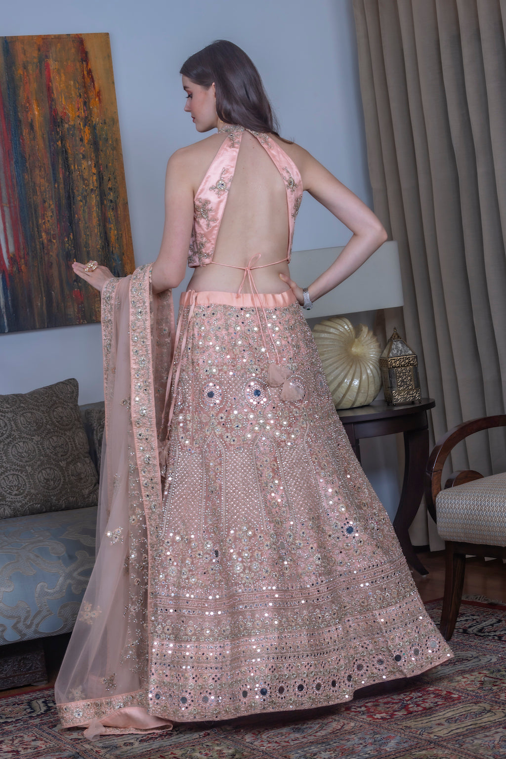 Peach Lehenga