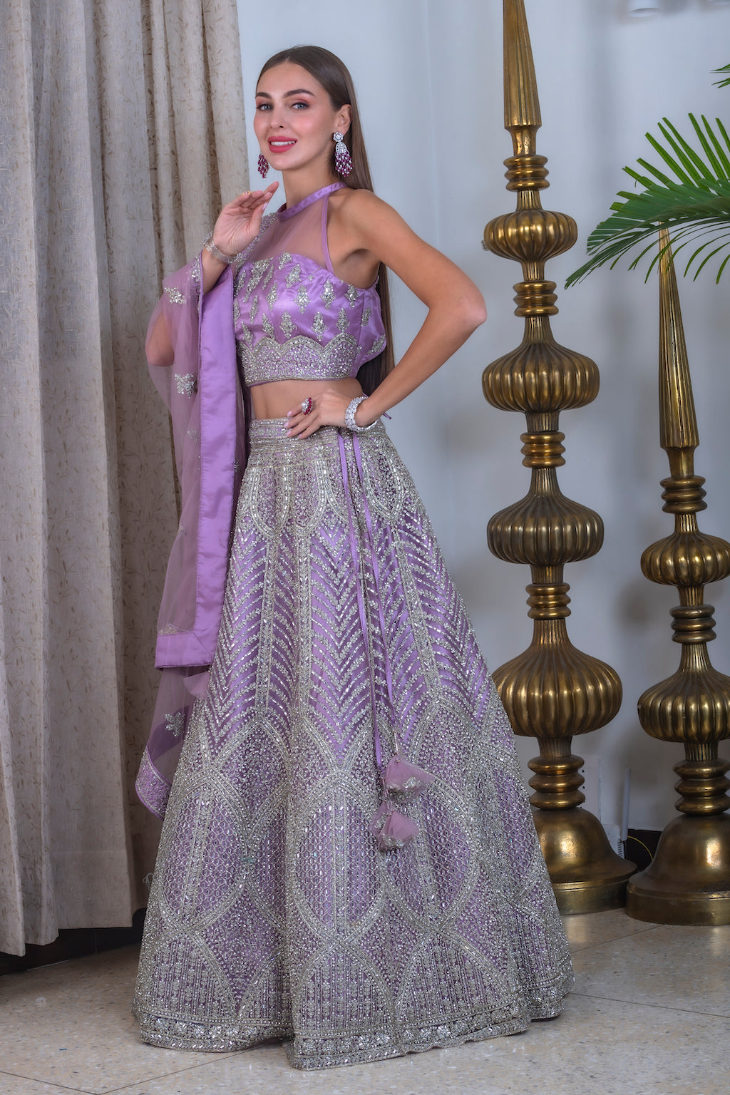 Mauve Lehenga