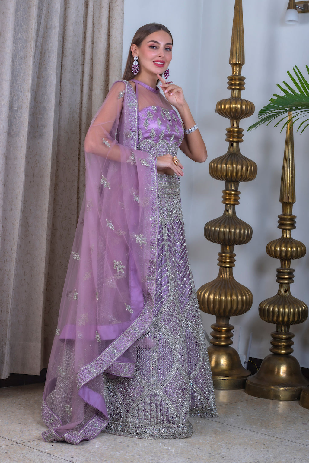 Mauve Lehenga