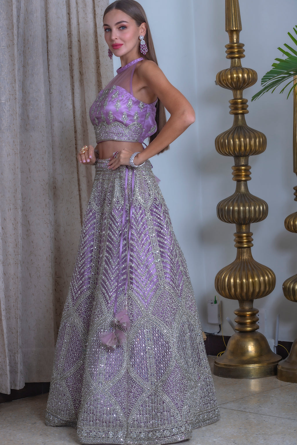 Mauve Lehenga