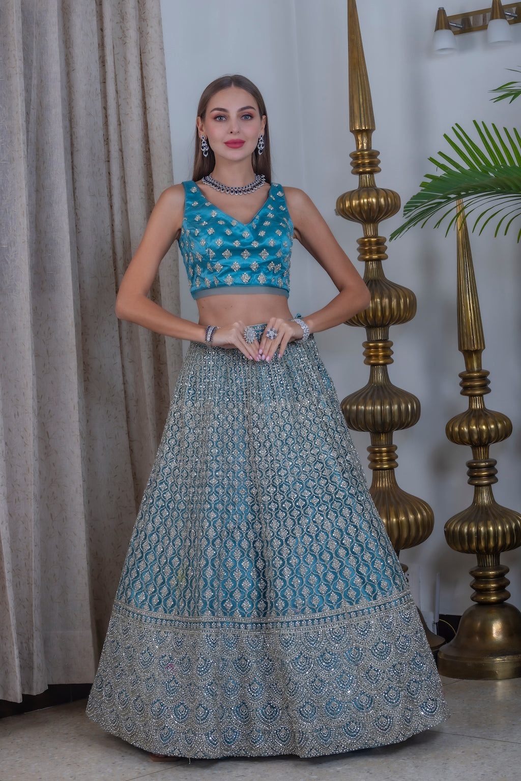 Turquoise Lehenga