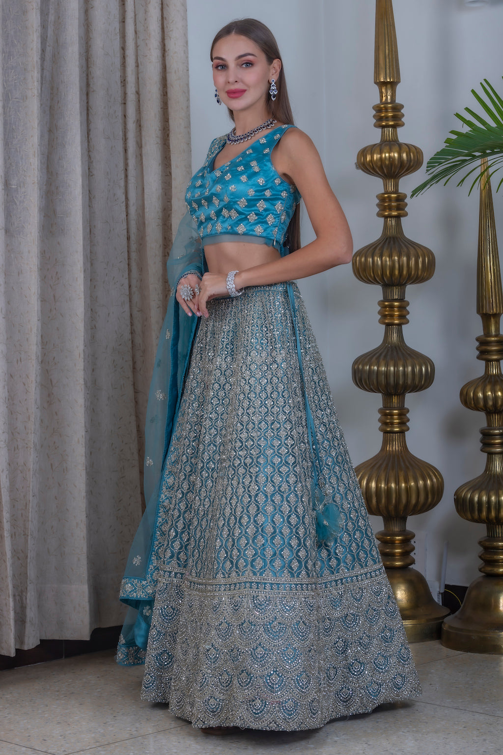 Turquoise Lehenga