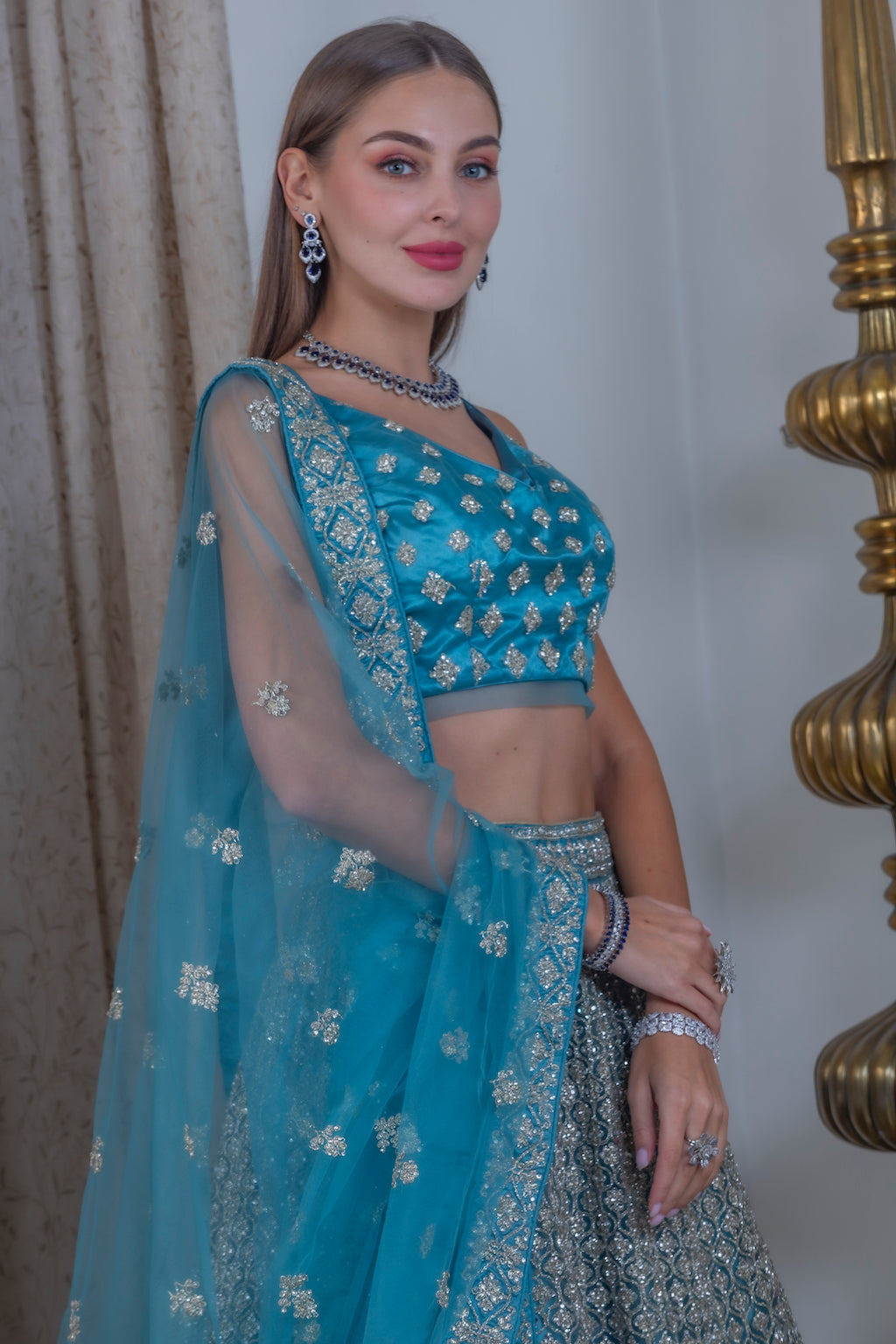 Turquoise Lehenga