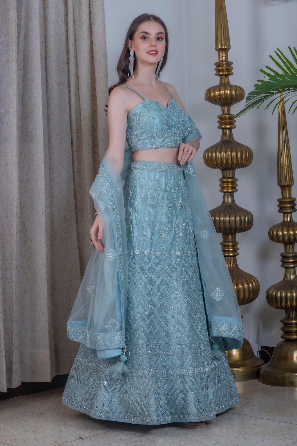 Turquoise Lehenga