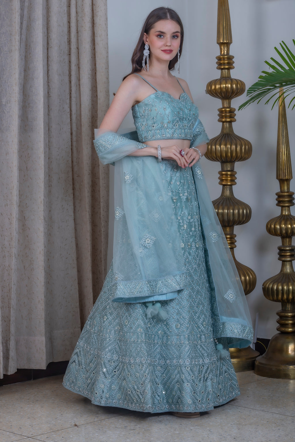 Turquoise Lehenga