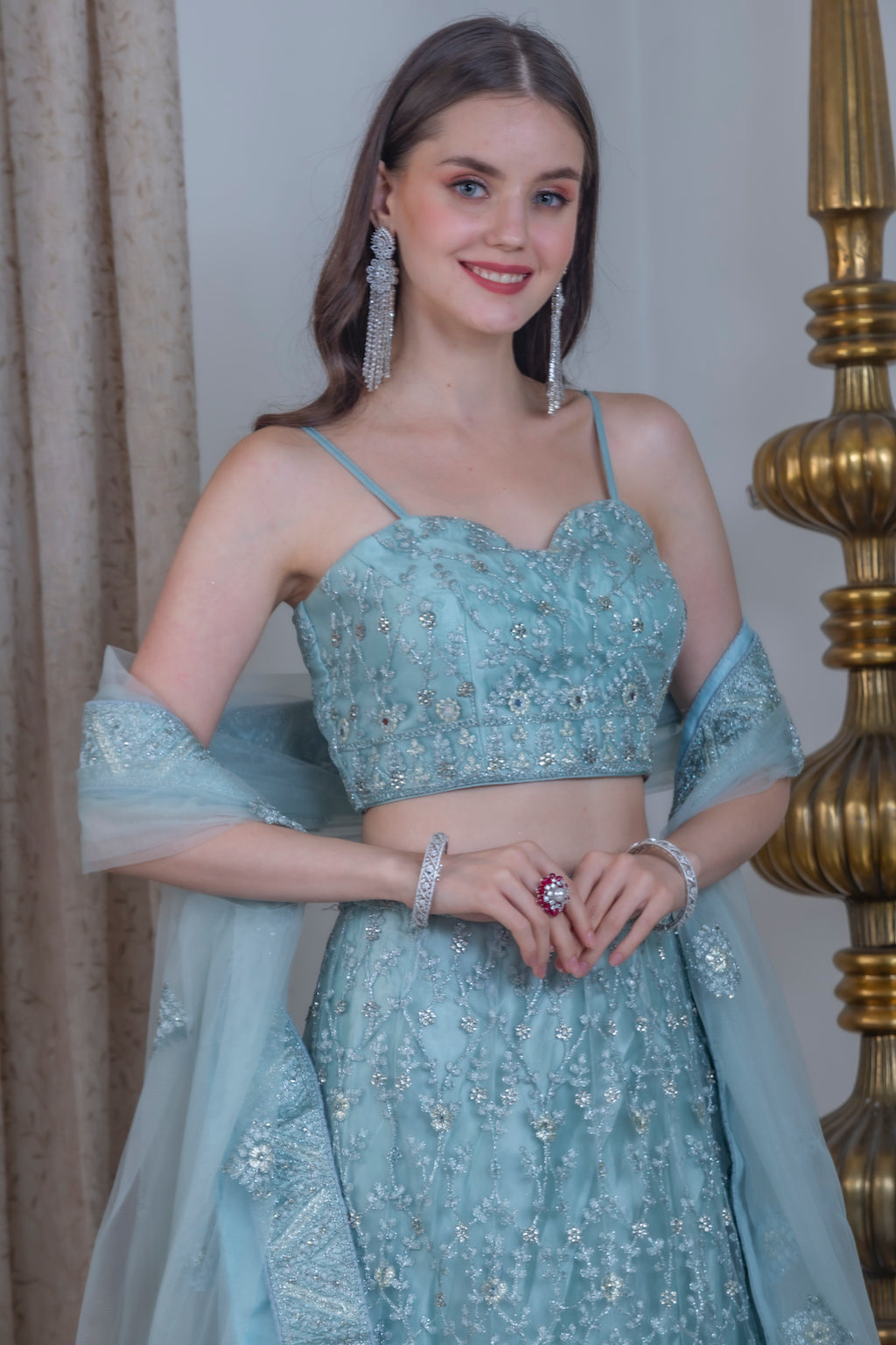 Turquoise Lehenga