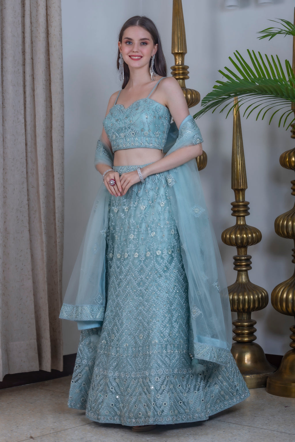 Turquoise Lehenga
