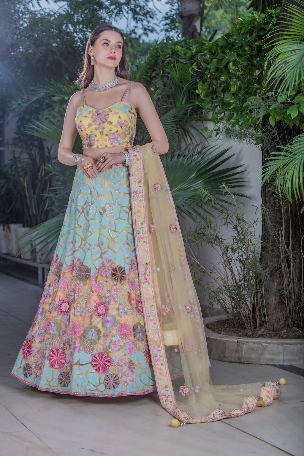 Multi color Lehenga