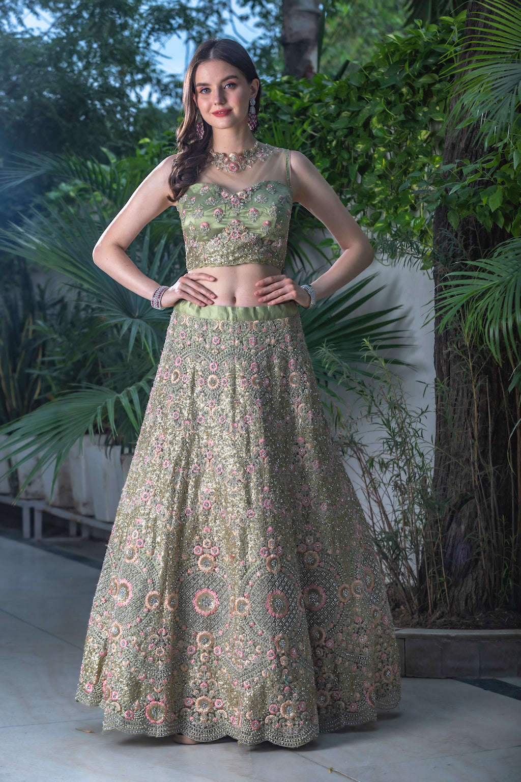 Mint Lehenga