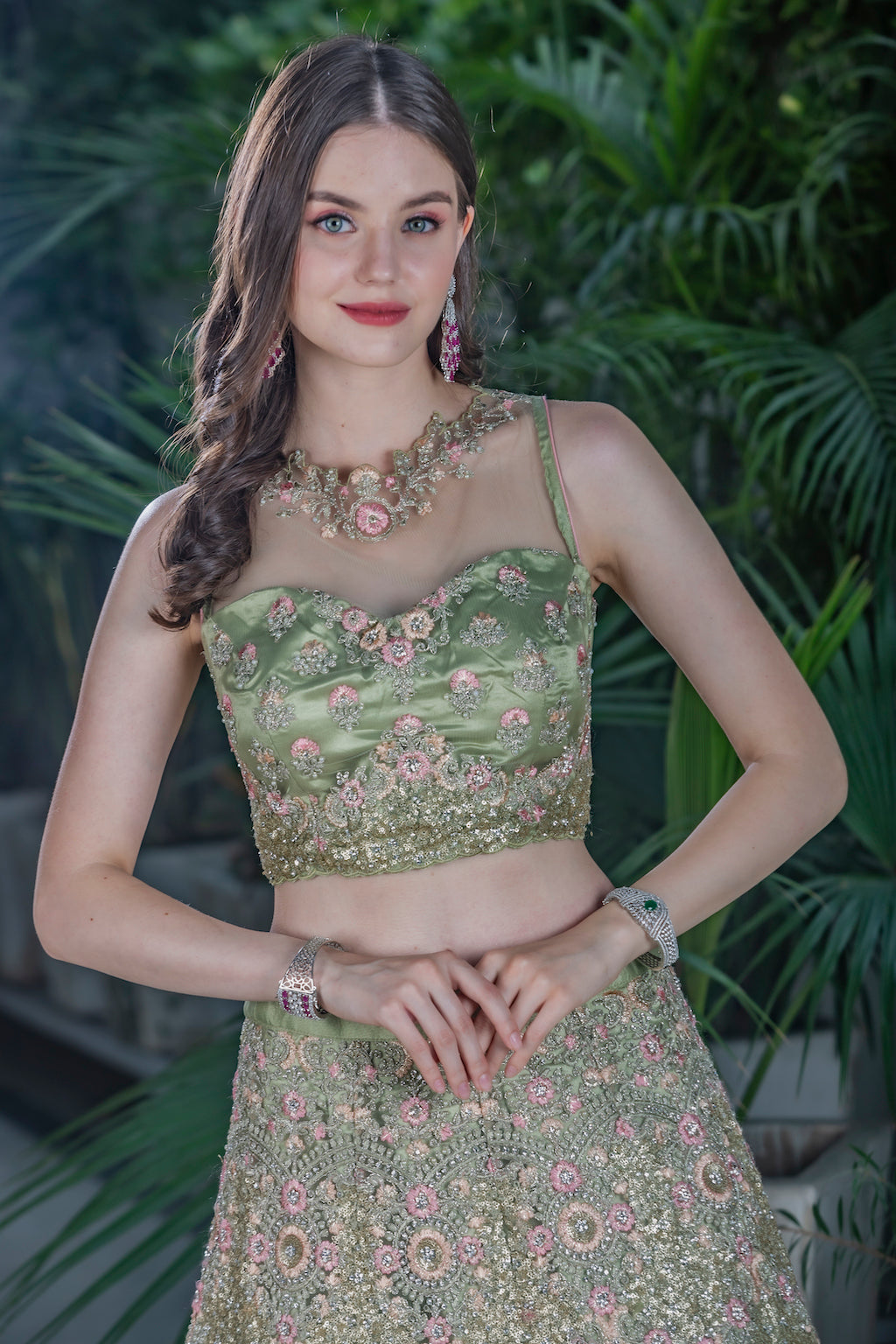 Mint Lehenga