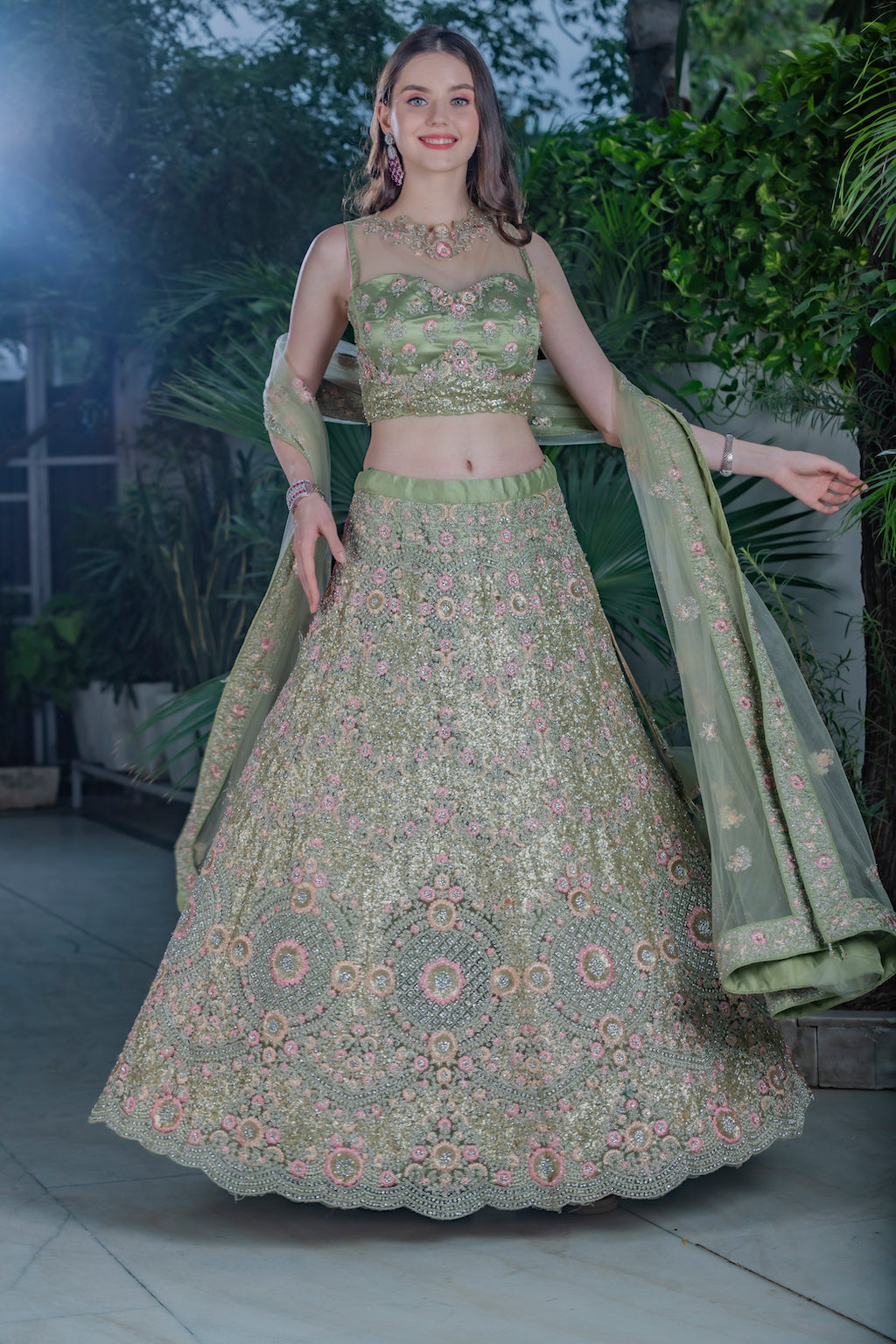 Mint Lehenga