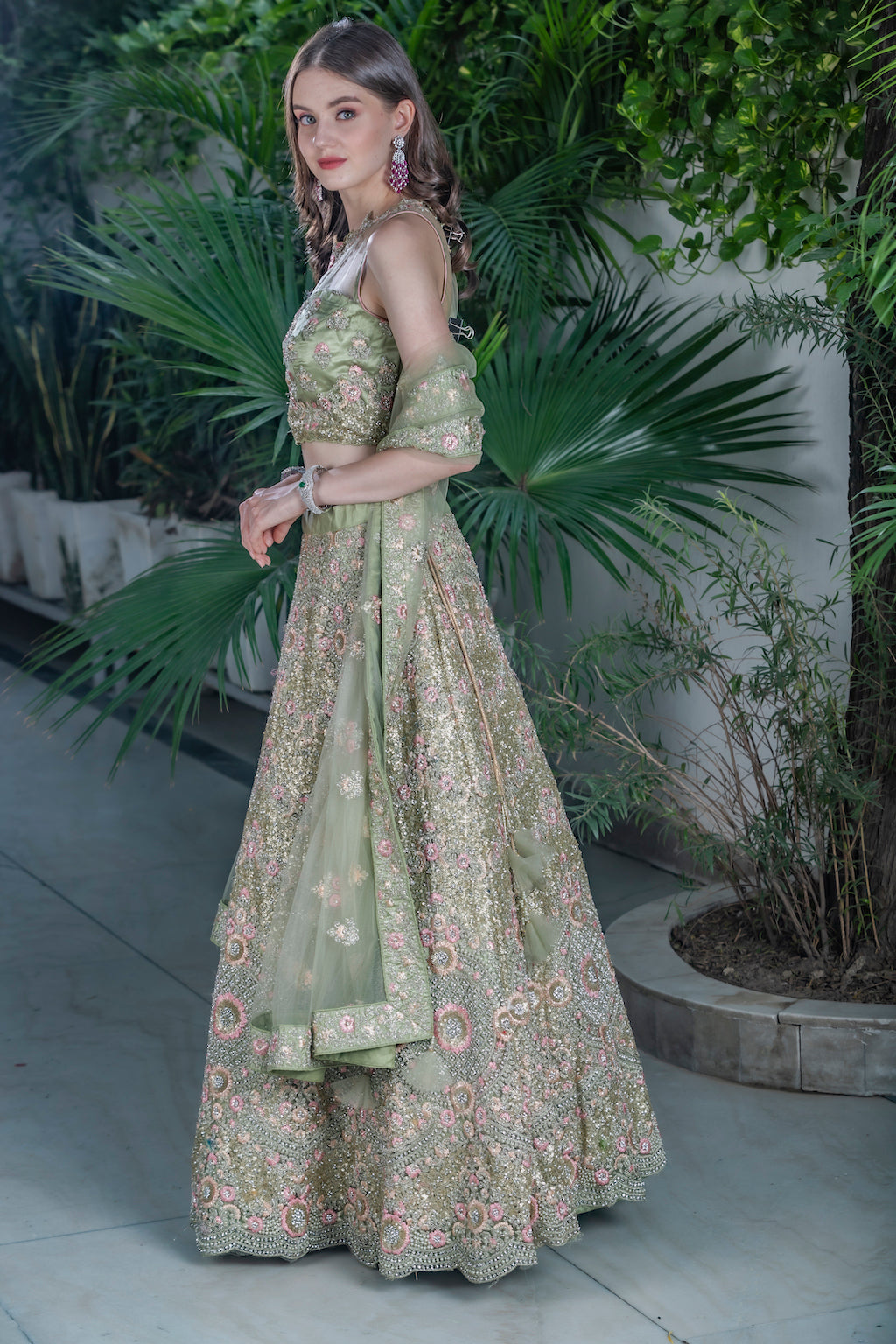 Mint Lehenga
