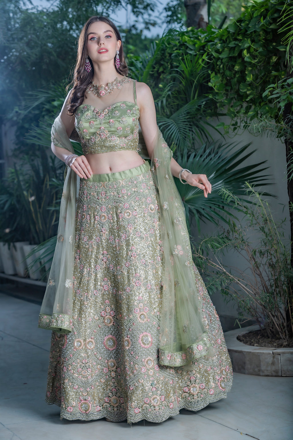 Mint Lehenga