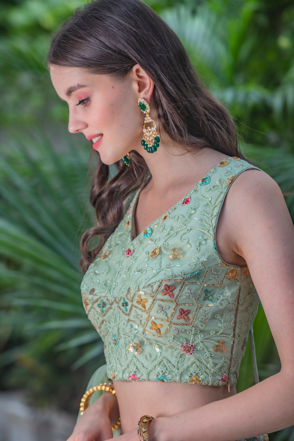 Mint Lehenga