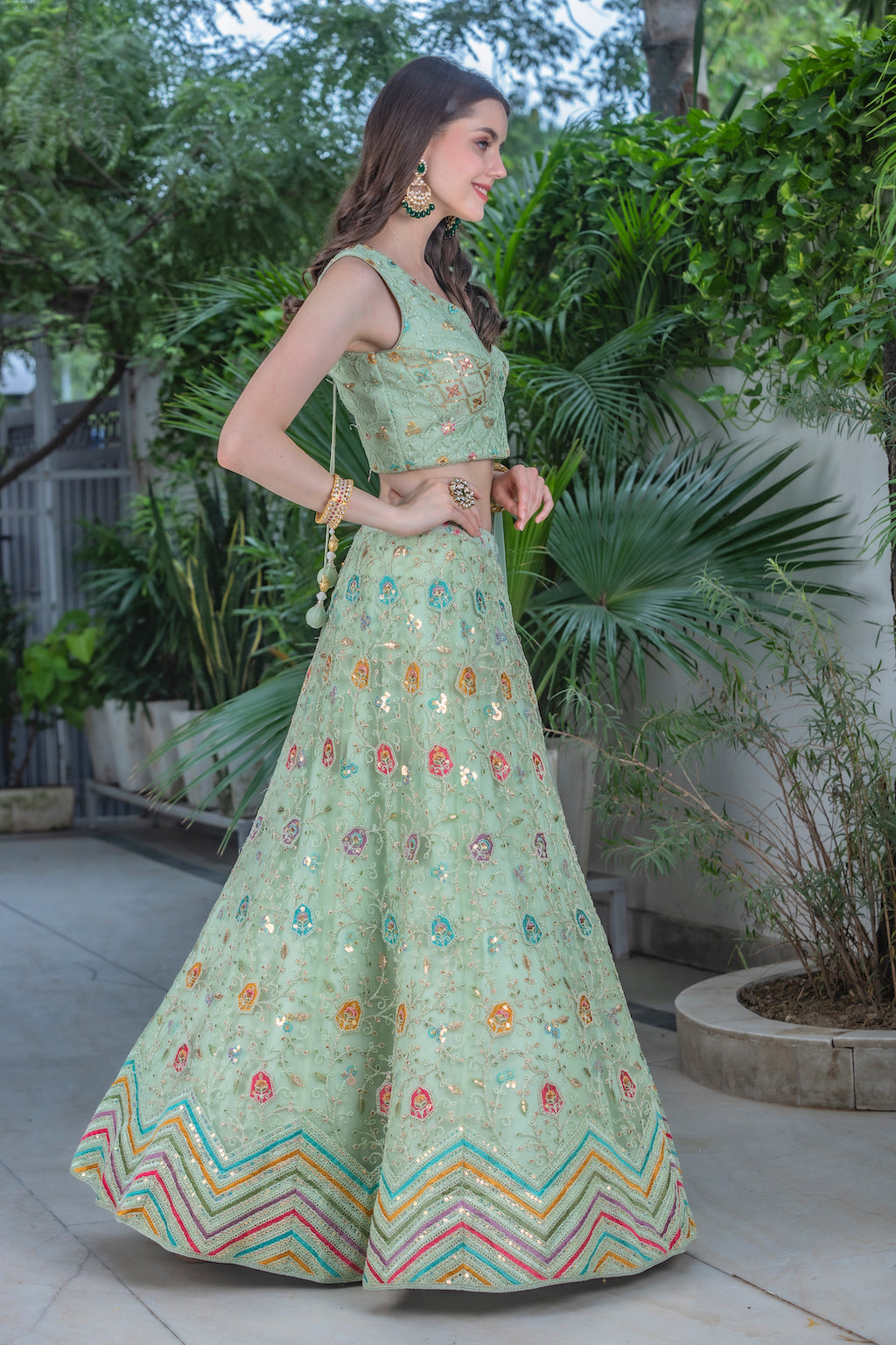 Mint Lehenga