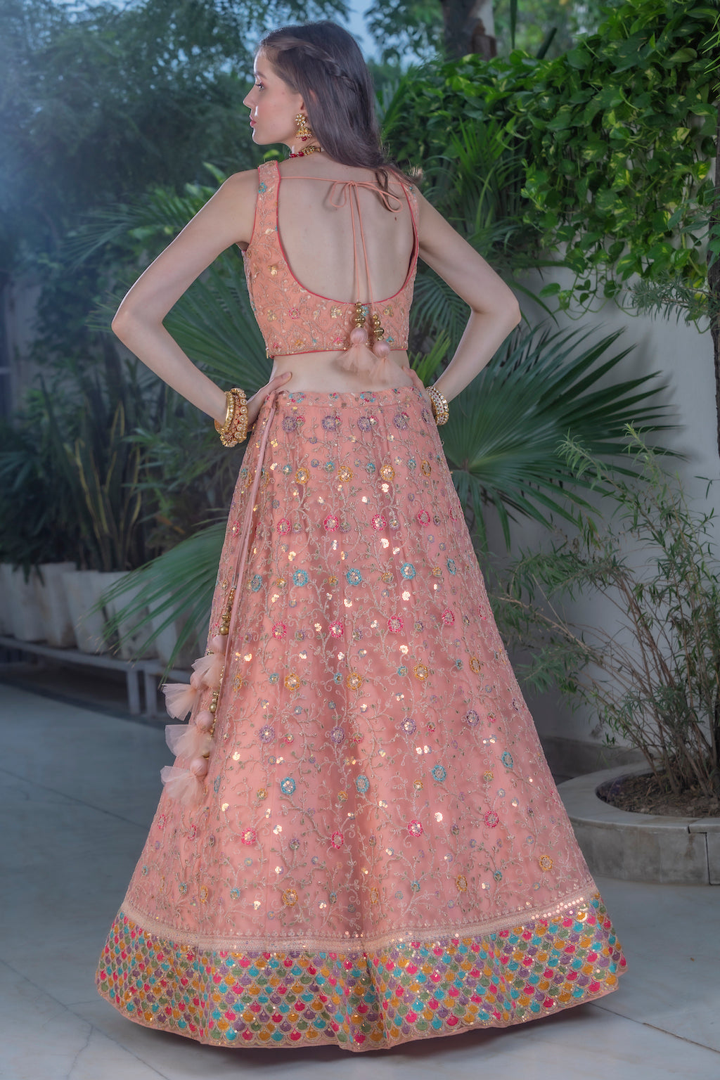 Peach Lehenga
