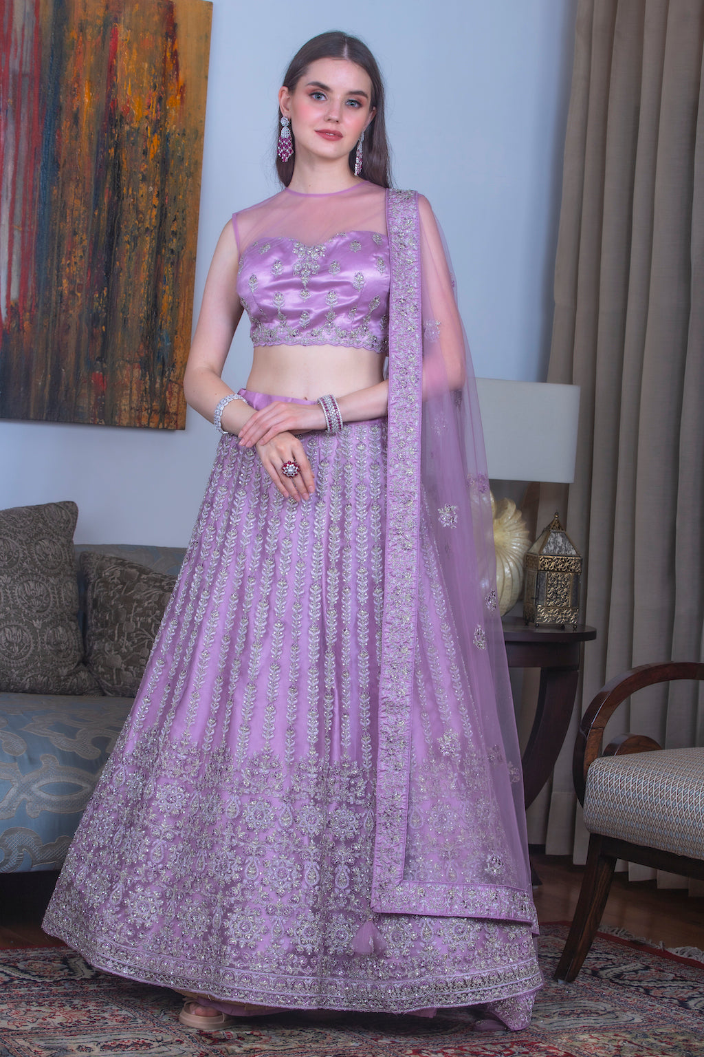 Mauve Lehenga