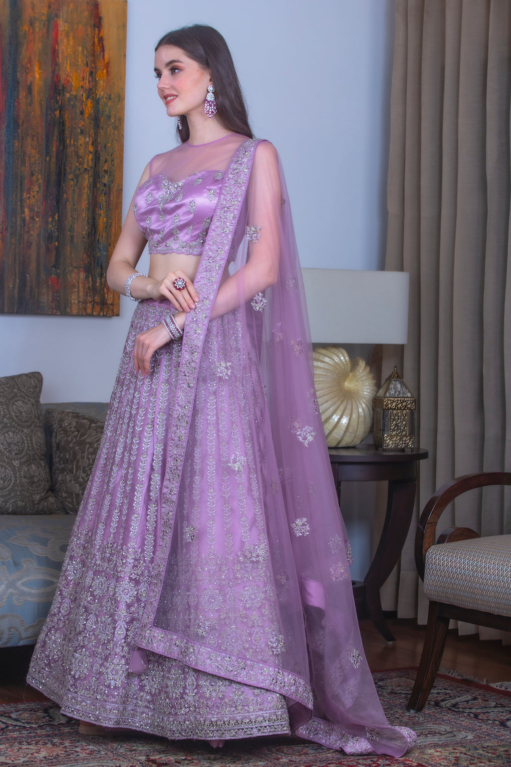 Mauve Lehenga