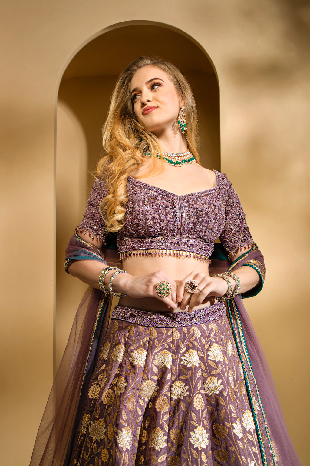 Banarsi Skirt with embroidered top