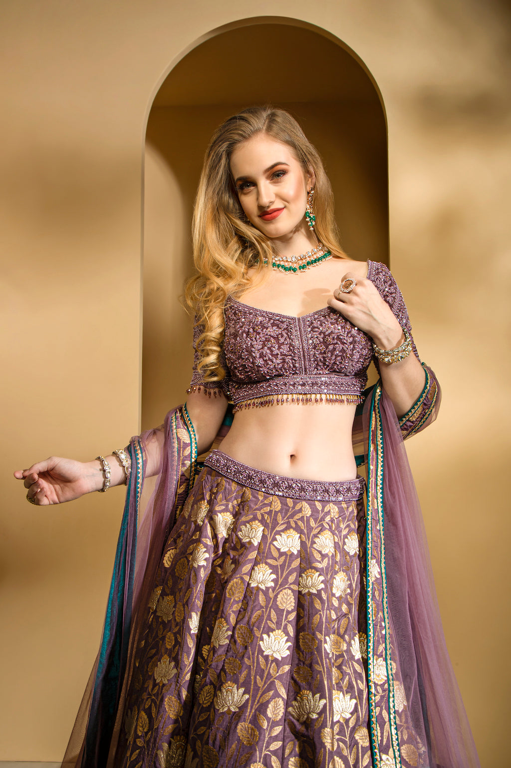 Banarsi Skirt with embroidered top