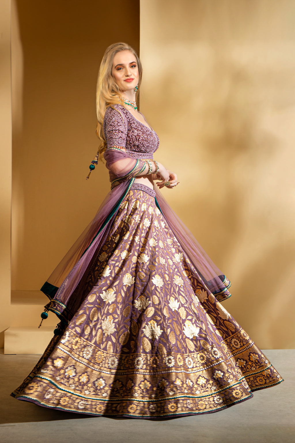 Banarsi Skirt with embroidered top
