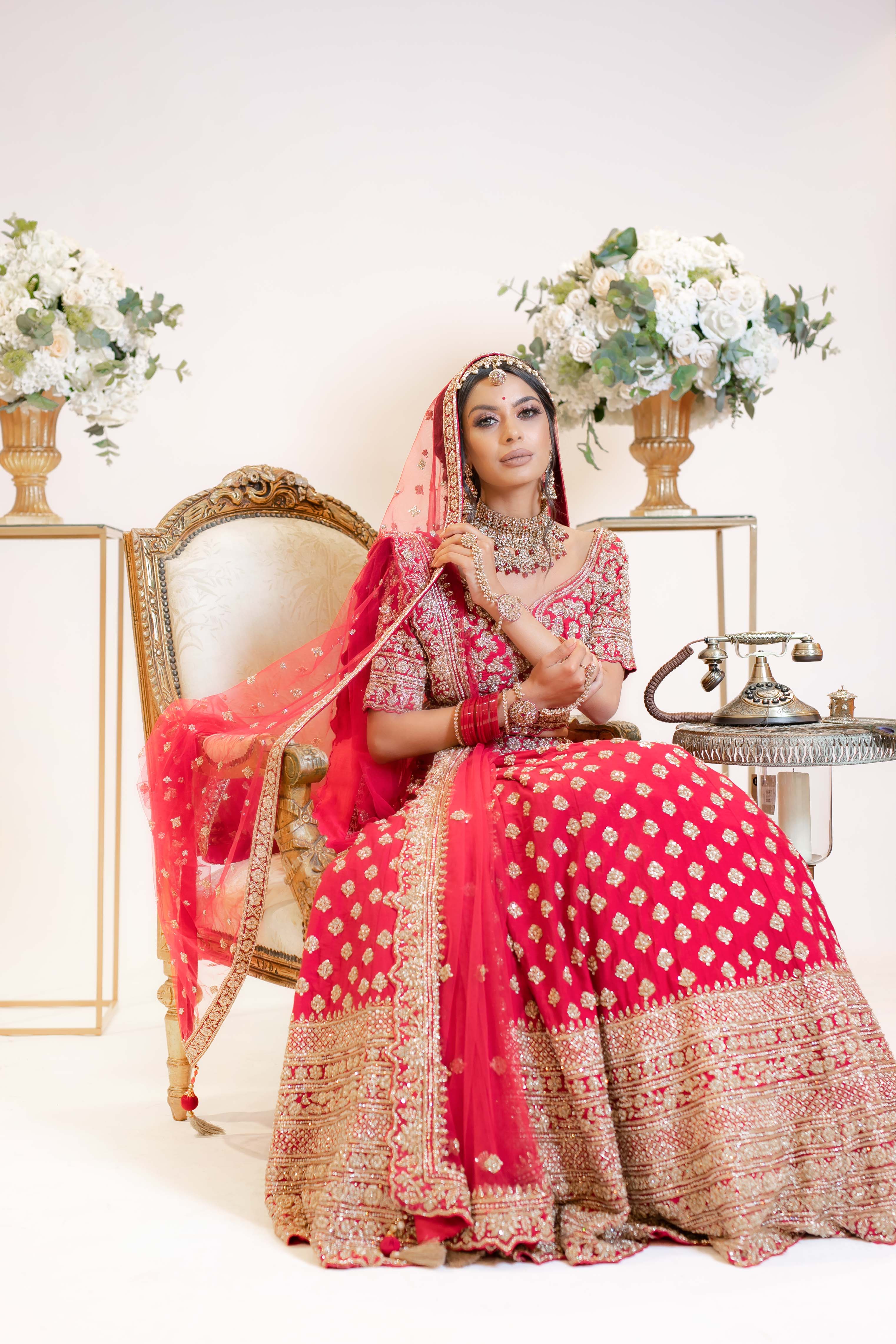 Red Traditional Bridal Lehenga