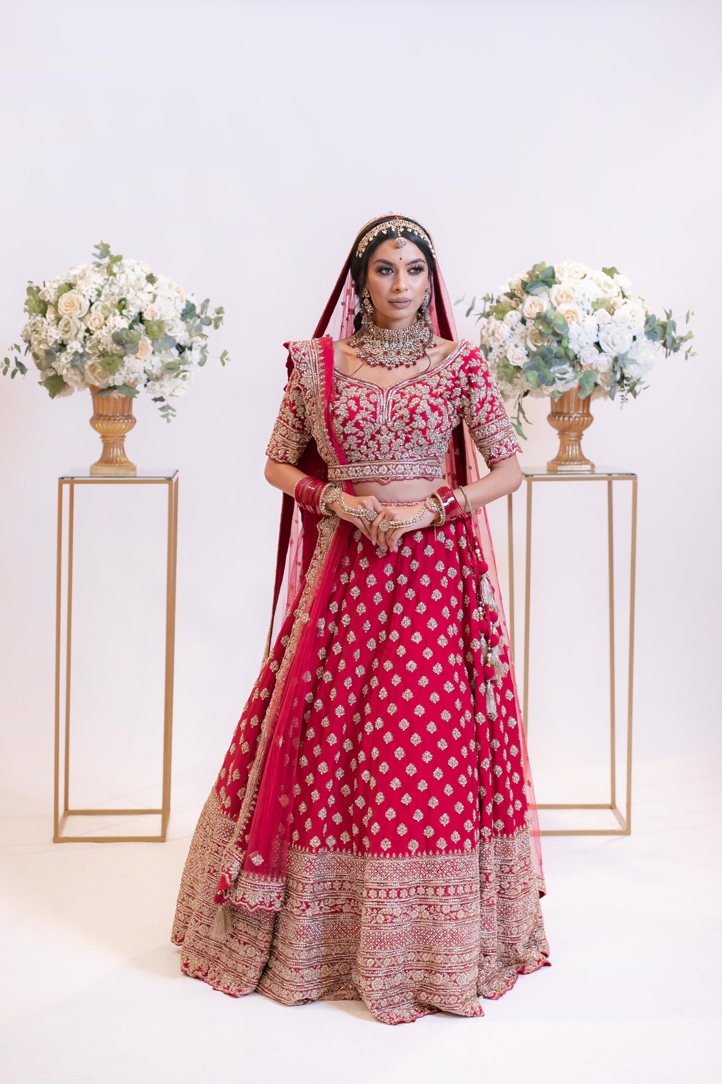 Red Traditional Bridal Lehenga