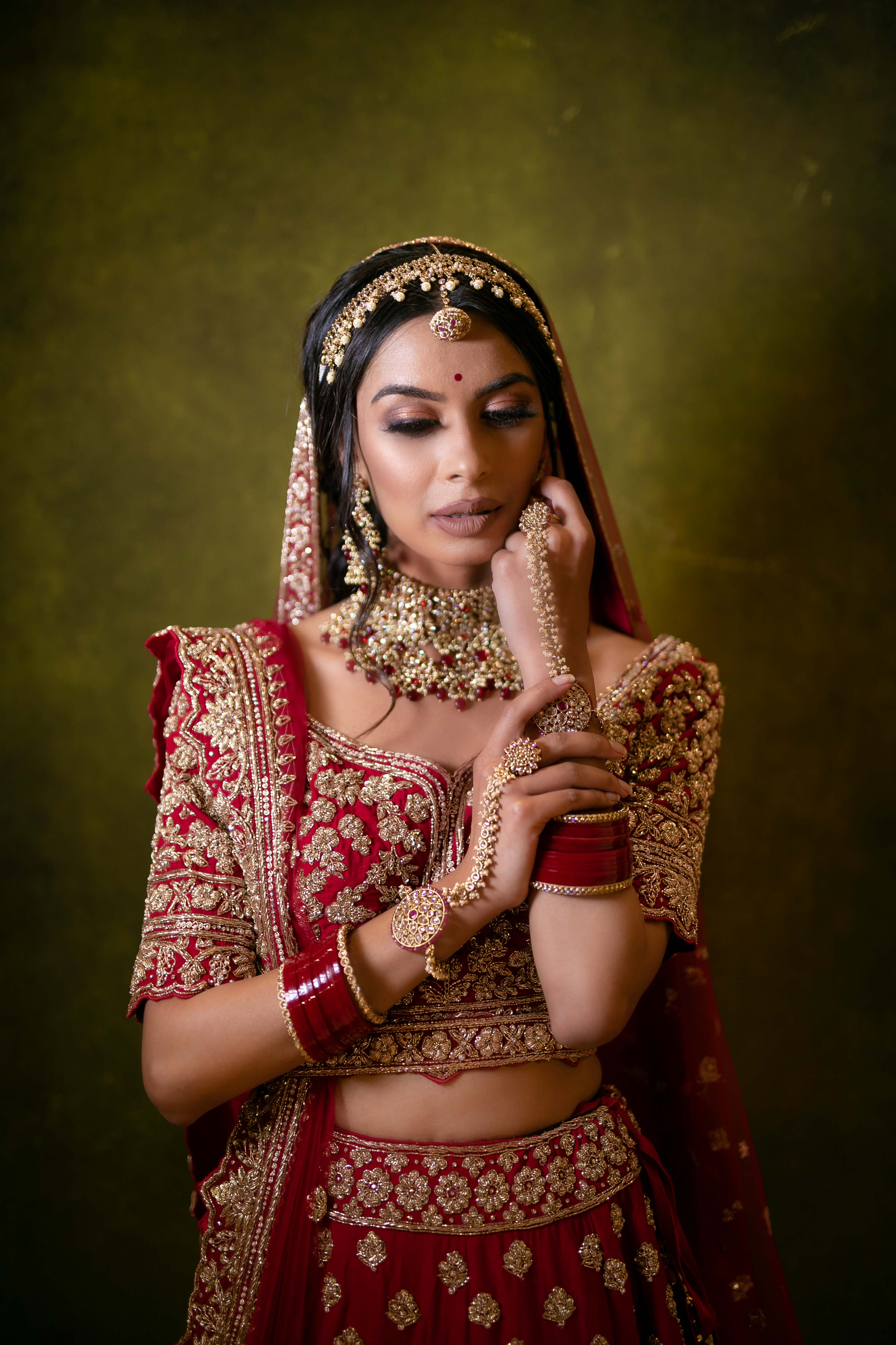 Red Traditional Bridal Lehenga