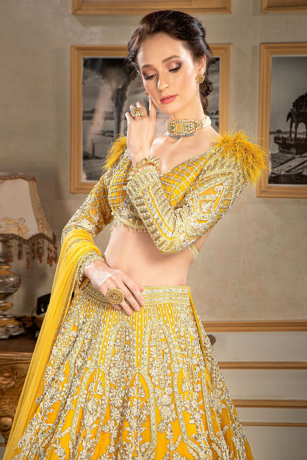Yellow Bridal Lehenga