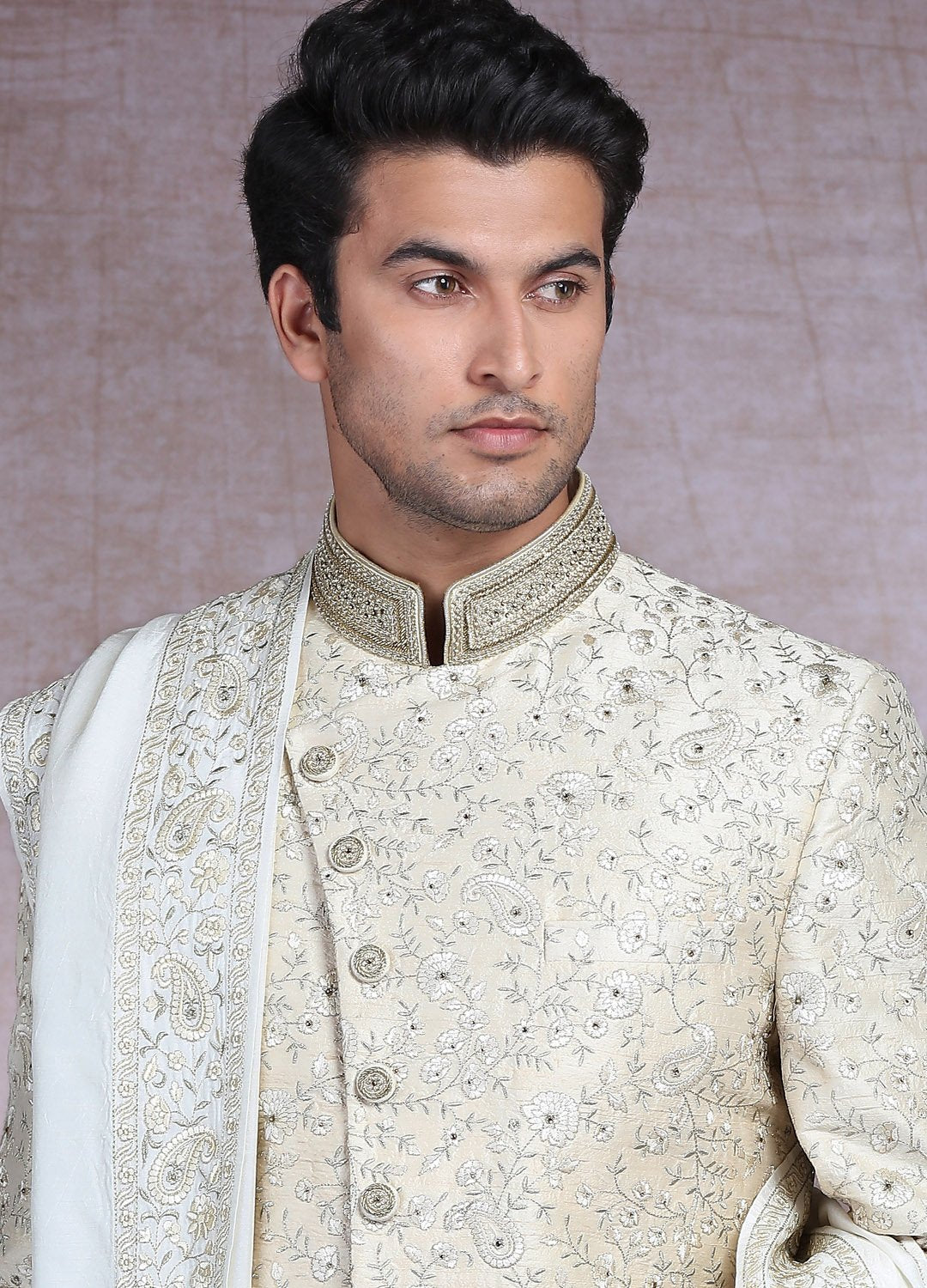 Ivory Embellished Sherwani