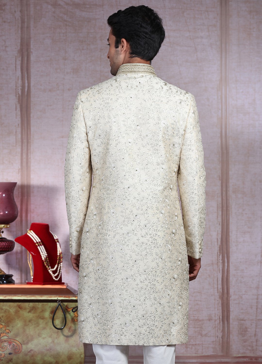 Ivory Embellished Sherwani
