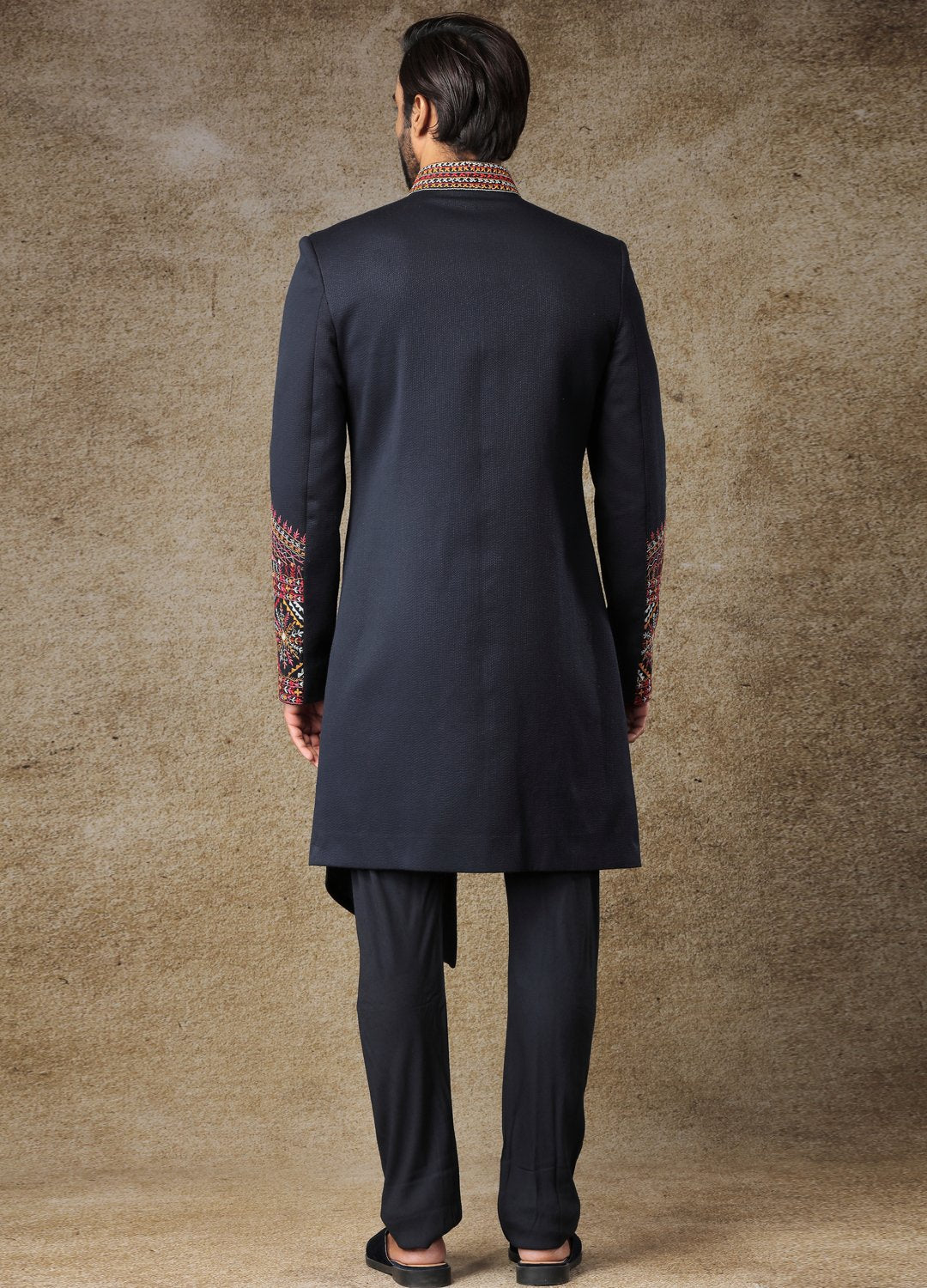 Navy Asymmetric Sherwani