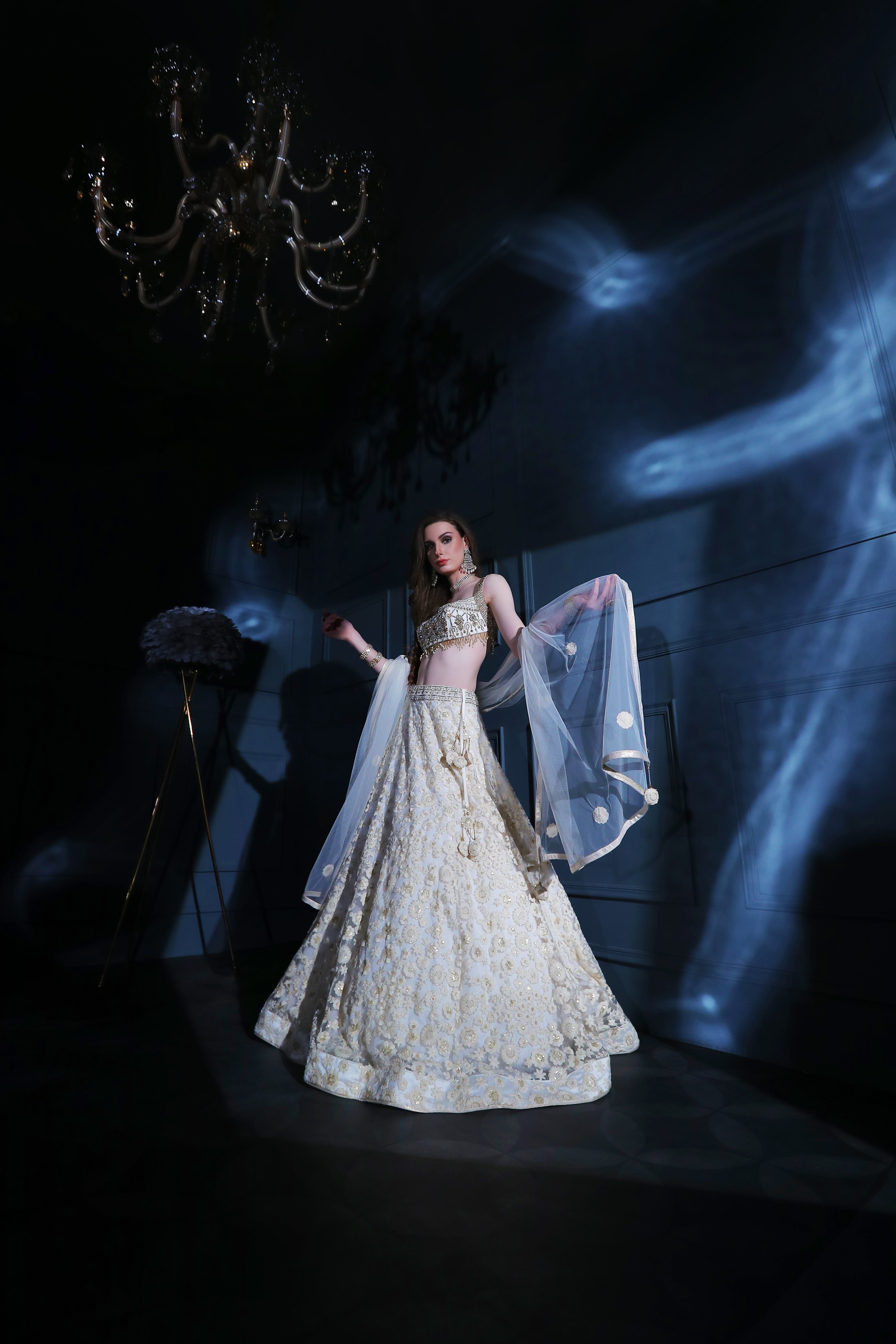 Ivory top with Skirt