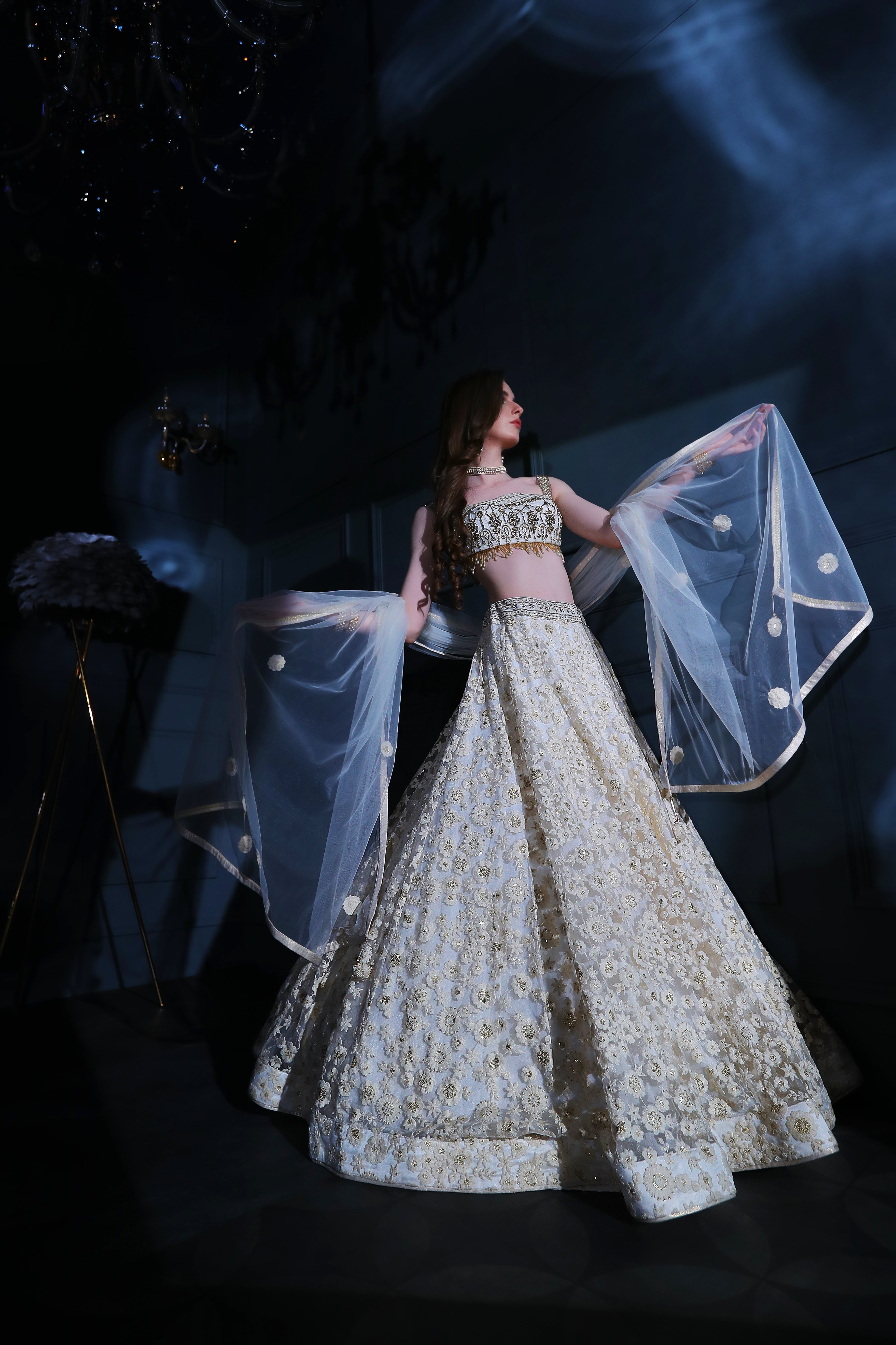 Ivory top with Skirt