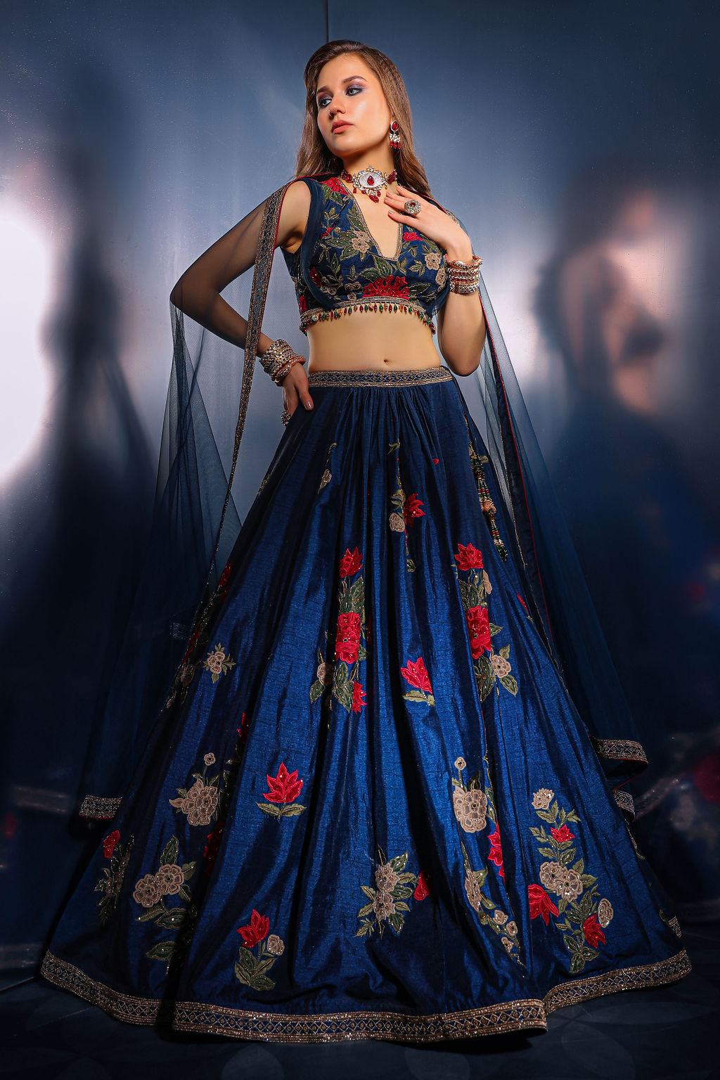 Royal Blue Skirt and Top