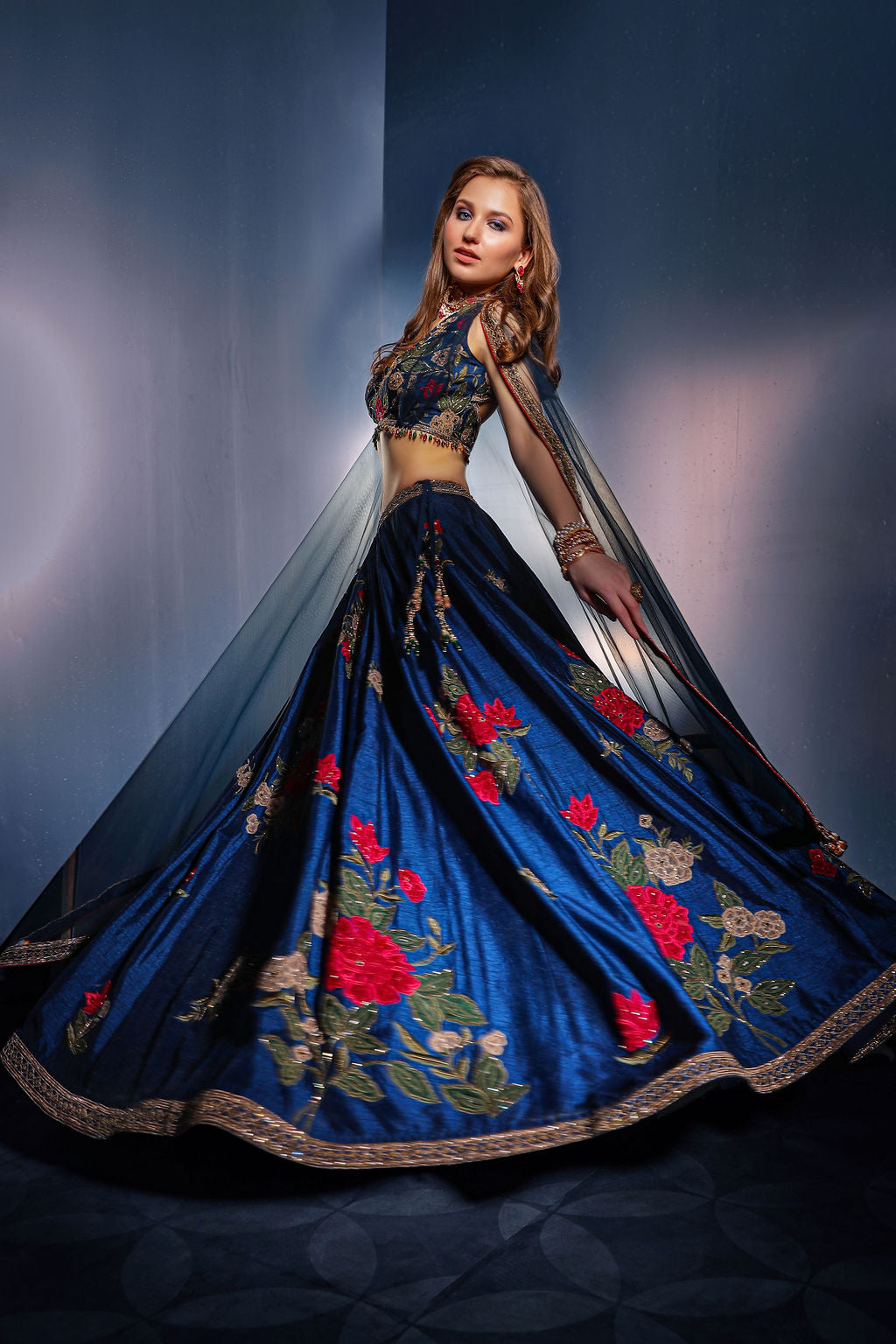 Royal Blue Skirt and Top