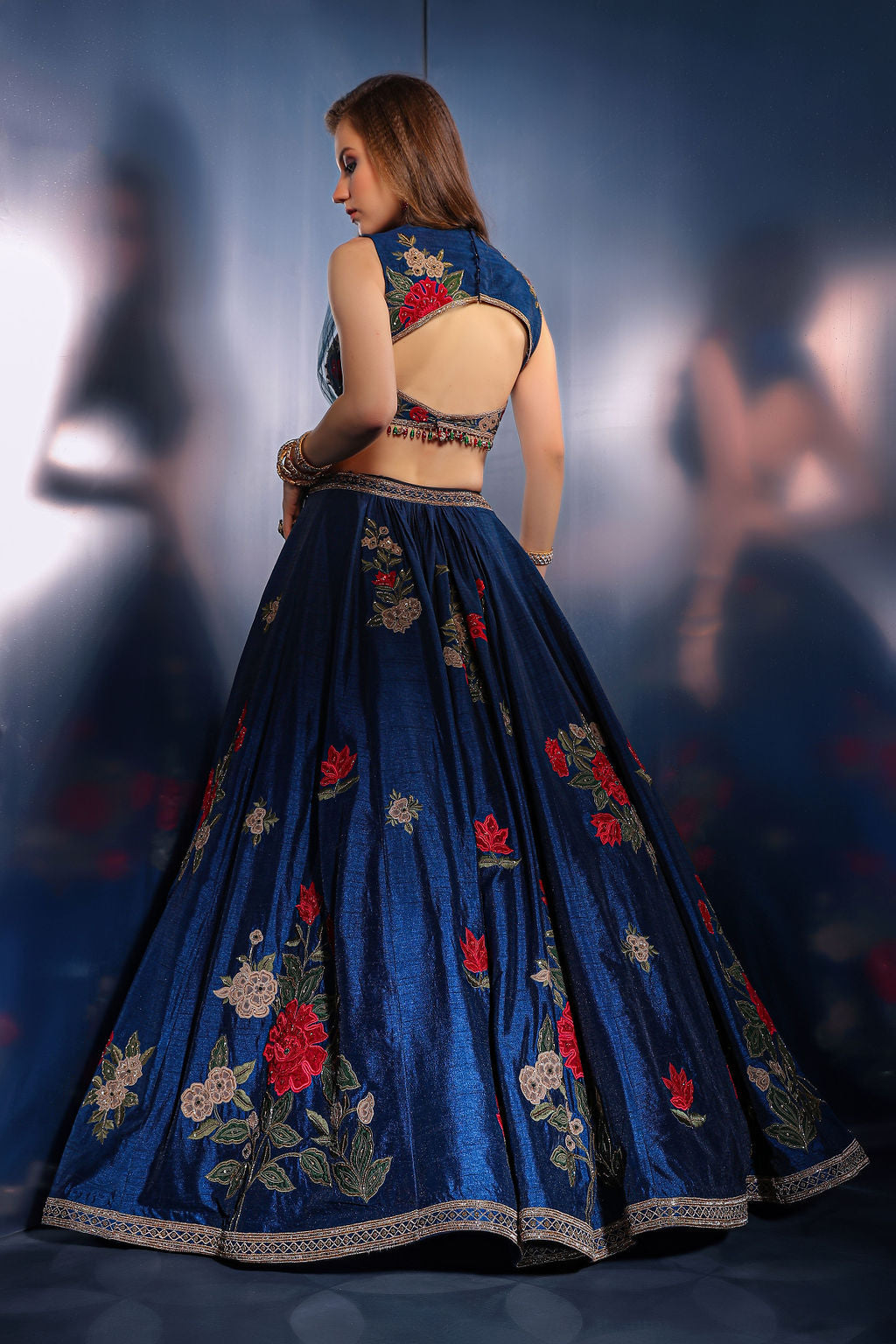 Royal Blue Skirt and Top