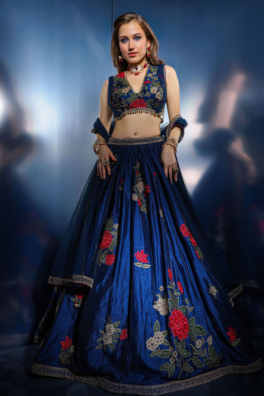 Royal Blue Skirt and Top