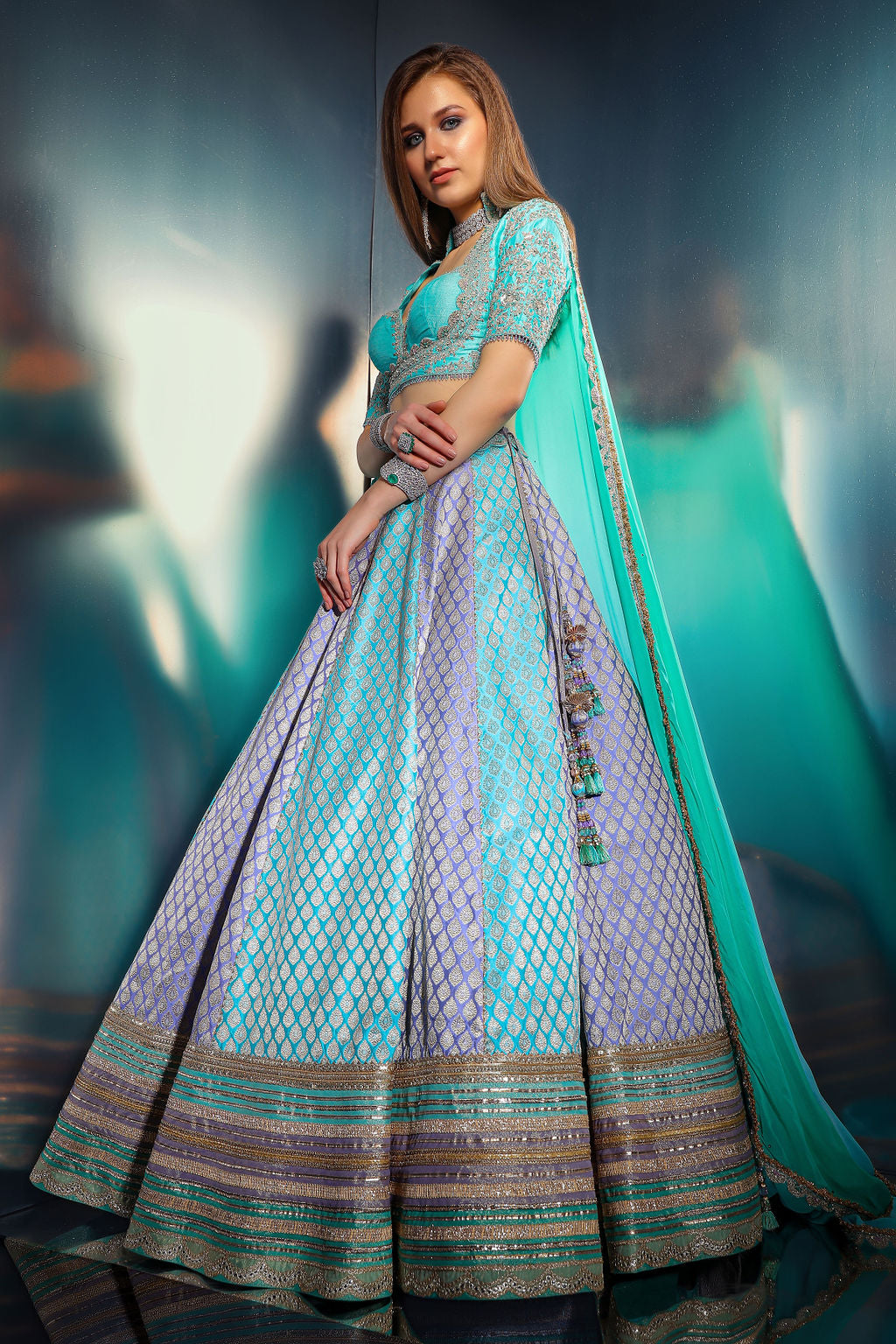 Banarsi Skirt with choli cut blouse