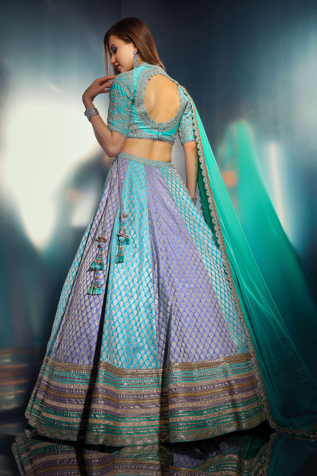 Banarsi Skirt with choli cut blouse