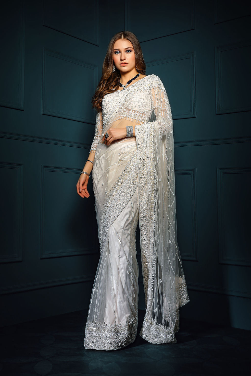 Ivory Saree