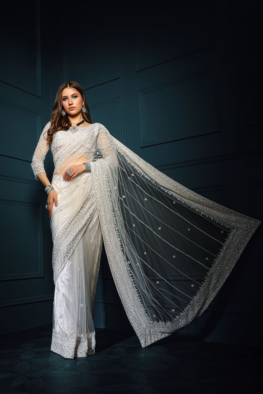 Ivory Saree