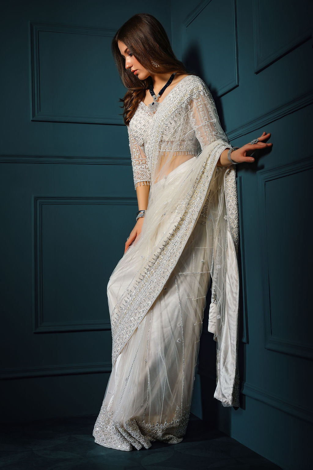 Ivory Saree
