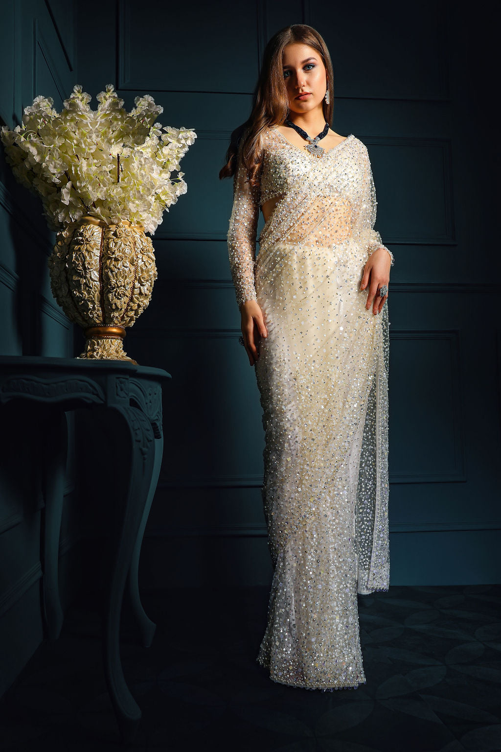 Ivory Saree