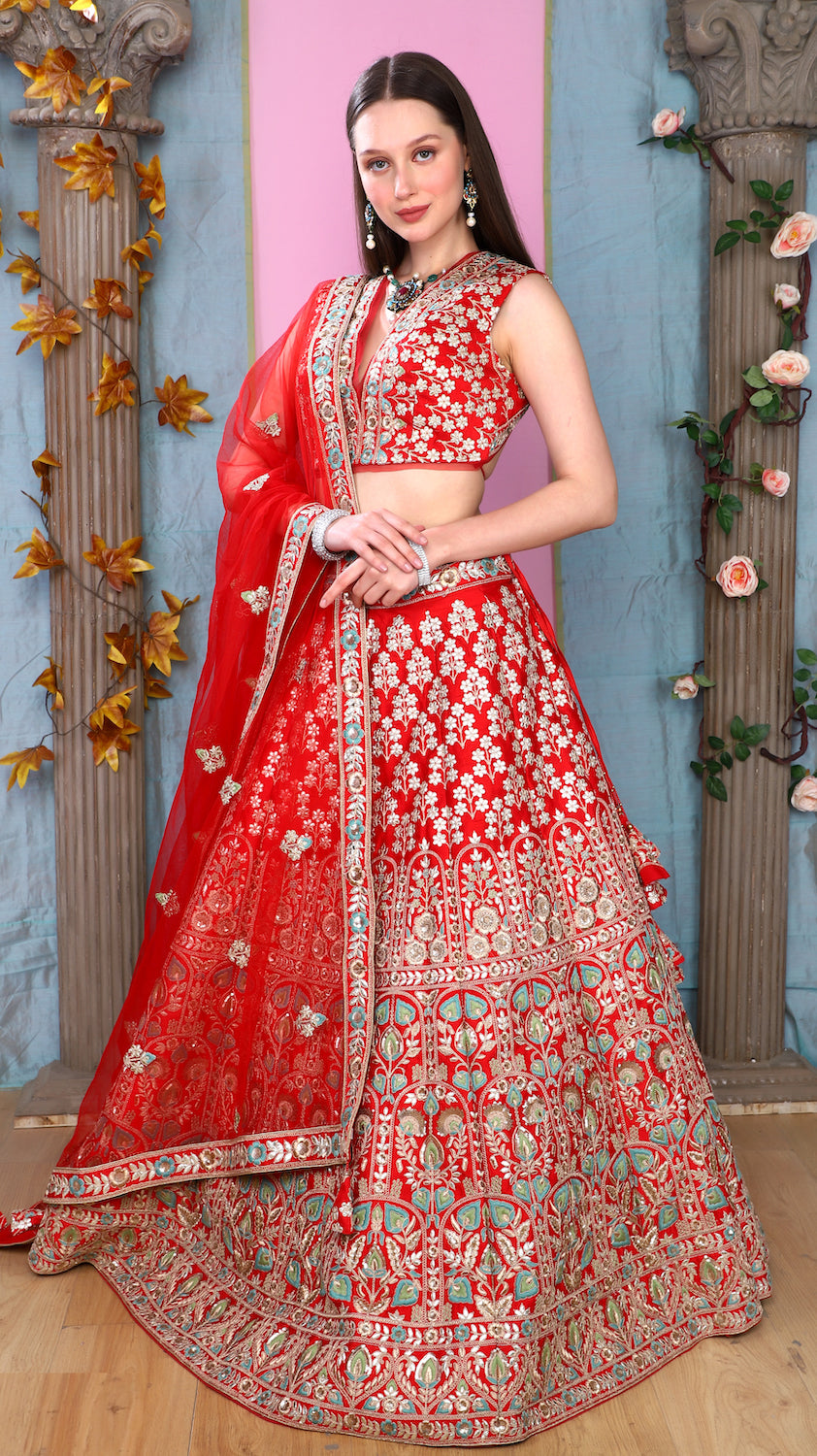 Red Lehenga