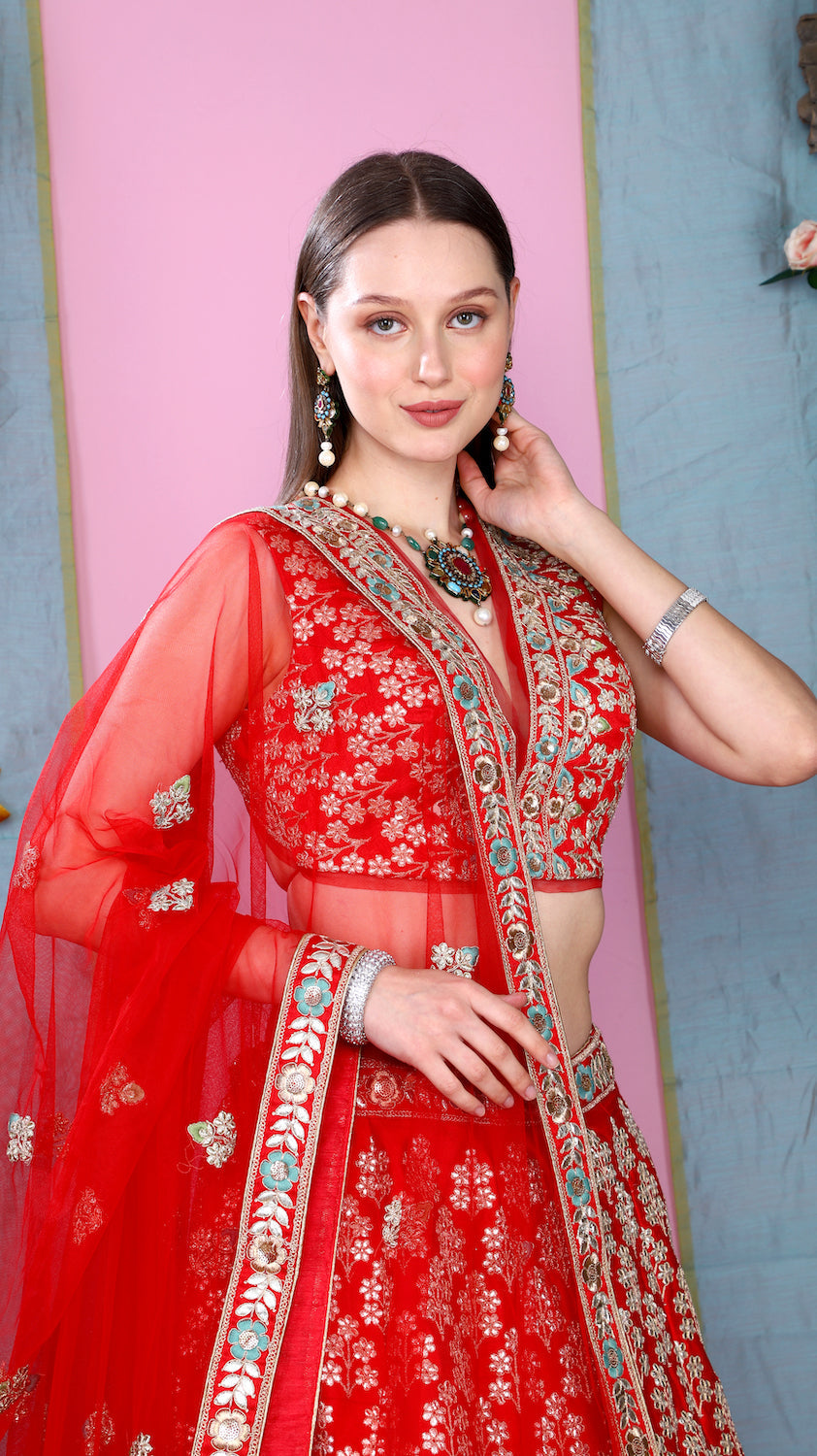 Red Lehenga