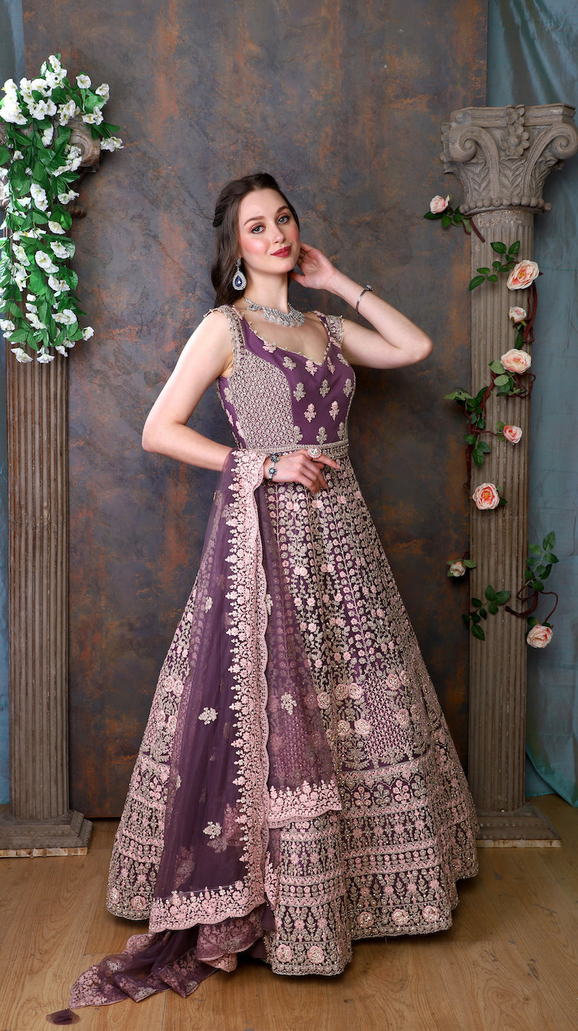 Lavender Net Gown