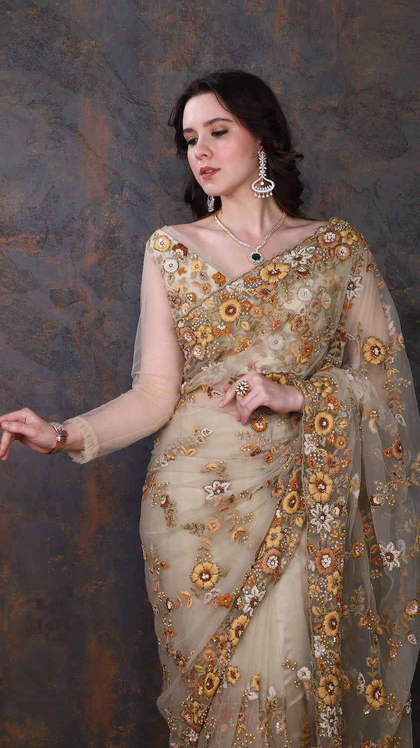 Golden Saree