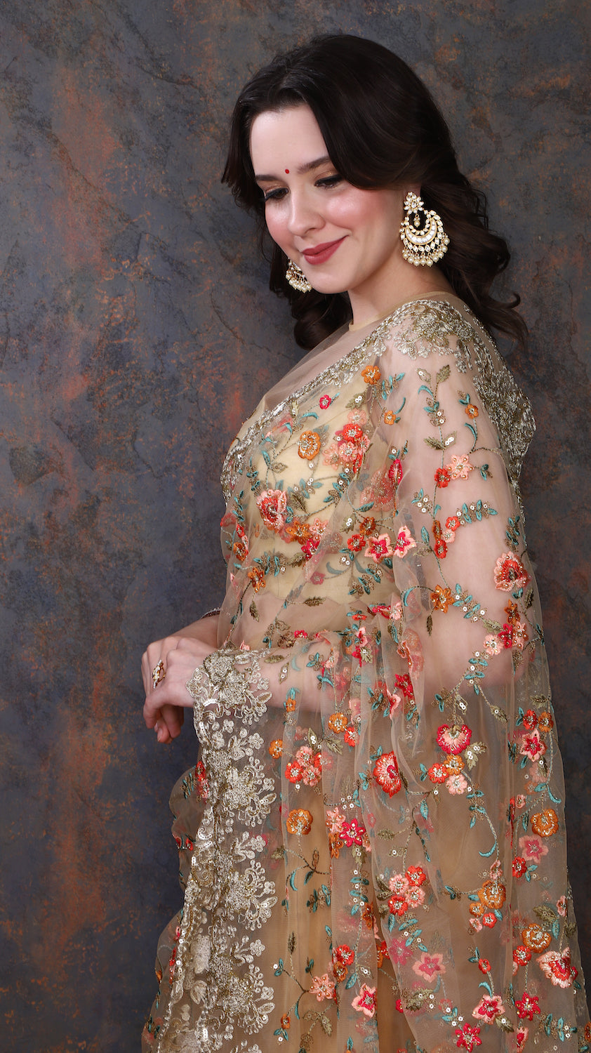 Golden Saree
